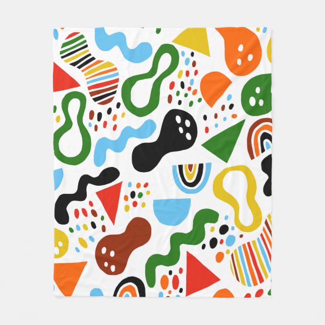 Manta Polar abstracción de estilo moderno con composición de  (Anverso)
