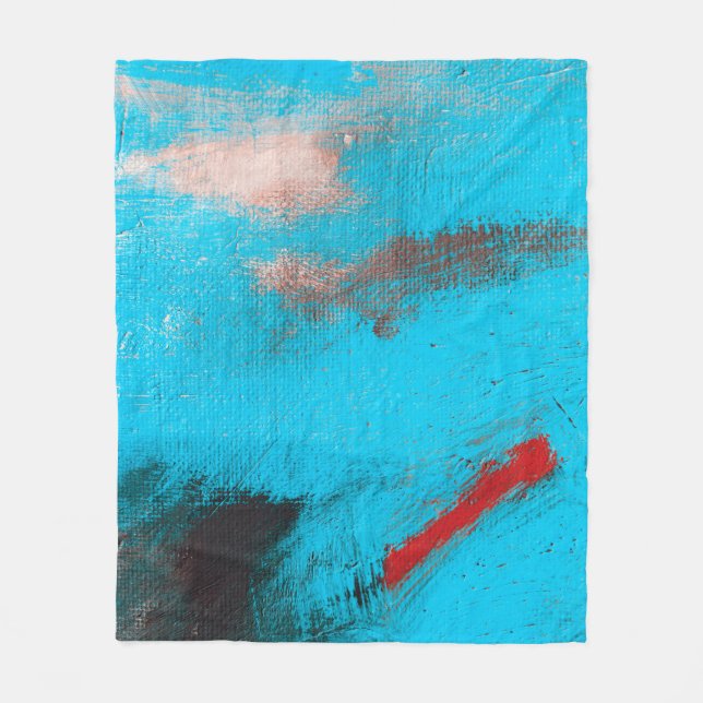 Manta Polar Abstract Art Backgroundart,paint,fine,blue,canvas, (Anverso)