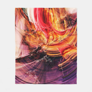 Manta Polar Abstract beautiful purple, red and yellow bright c
