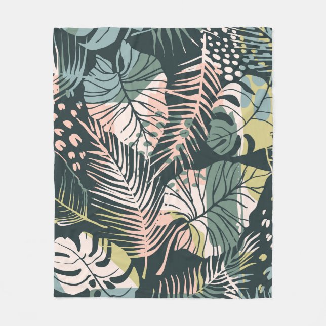 Manta Polar Abstract creative seamless pattern with tropical p (Anverso)