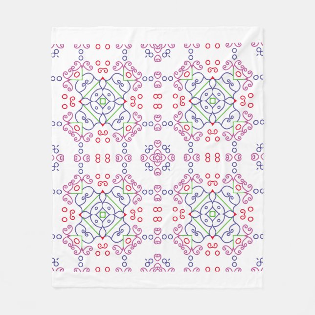 Manta Polar Abstract floral pattern designabstract, art, home  (Anverso)
