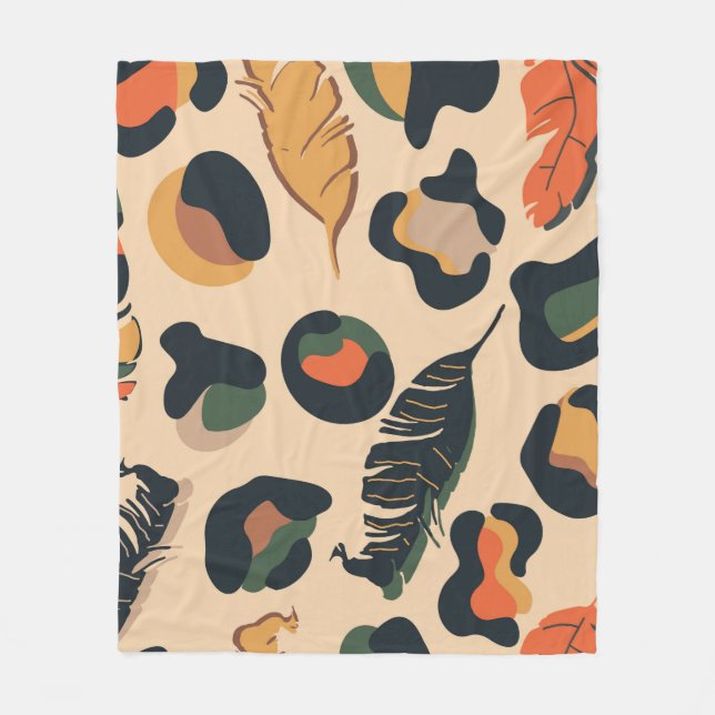 Manta Polar Abstract jungle seamless pattern,wild animal backg (Anverso)