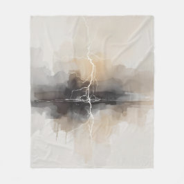Manta Polar Abstract Lightning in Neutrals Print