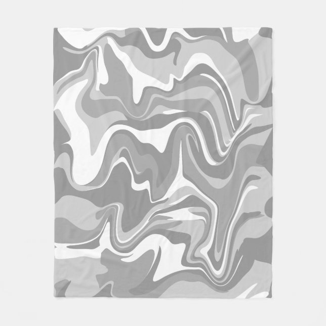 Manta Polar Abstract Marble Swirl Texture - Grey Tones  (Anverso)