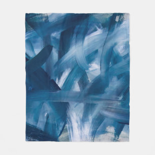 Manta Polar Abstract modern painting landscape. Blue night art