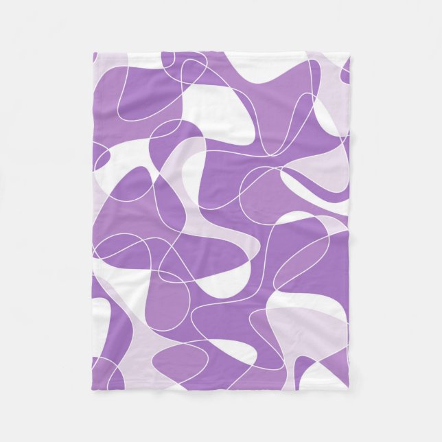 Manta Polar Abstract pattern - purple. (Anverso)