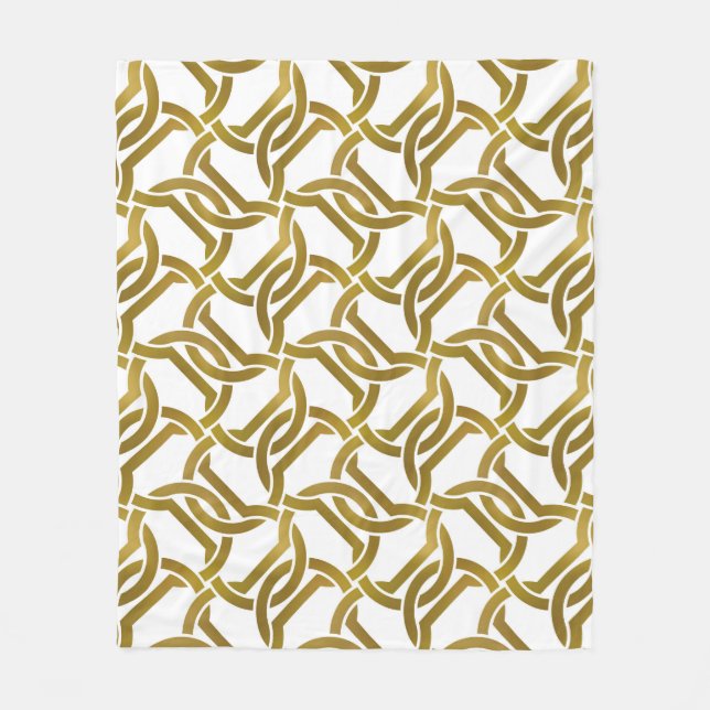 Manta Polar Abstract repeatable background of golden twisted s (Anverso)