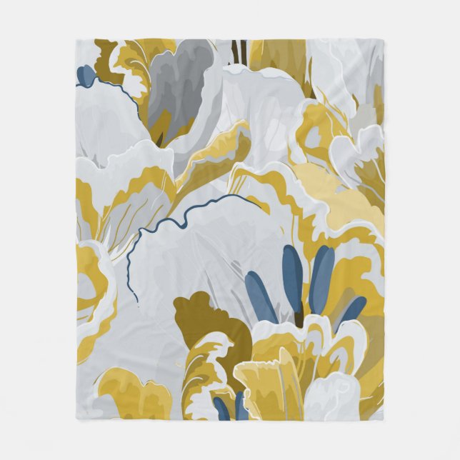 Manta Polar Abstract seamless pattern. Light grey,  yellow,  g (Anverso)