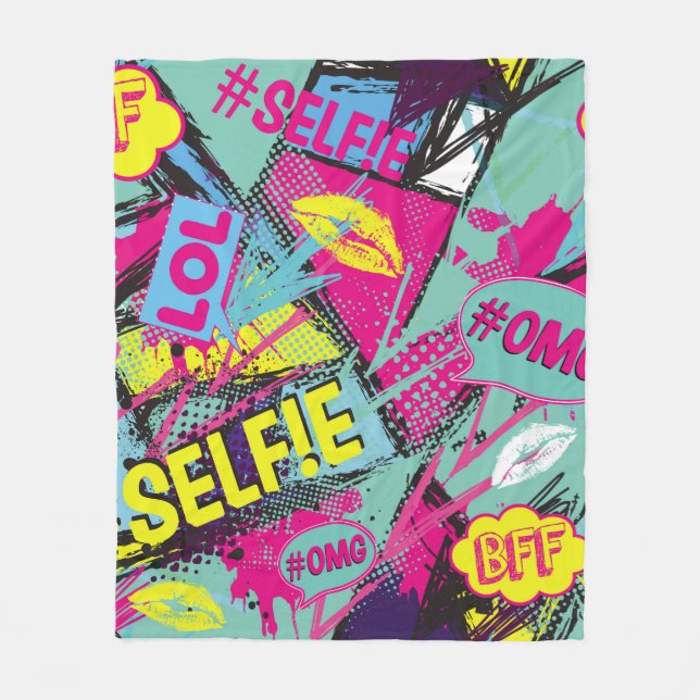 Manta Polar Abstract seamless pattern with Pop art comicspeech (Anverso)
