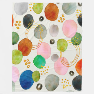 Manta Polar Abstract Watercolor Gold Purpurina Art