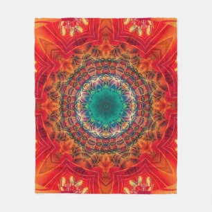 Manta Polar Abstracto colorido ornamento floral patrón ininter