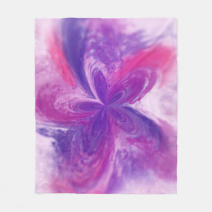 Manta Polar Abstracto Pintado Fantasía Flor acuarela