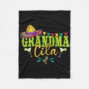 Manta Polar Abuela Abuela Mexicana Sombrero Margarita Cin