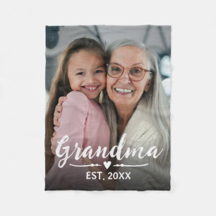 Manta Polar Abuela Estableció Escritura Blanca Foto