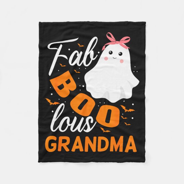 Manta Polar Abuela Fantasma de Halloween Fabulosa Faboolosa  (Anverso)