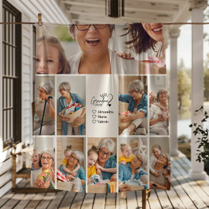 Manta Polar Abuela Favorita Minimalista Personalizada con 10 F