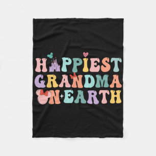 Manta Polar Abuela más feliz de la Tierra Groovy Día de la Mad
