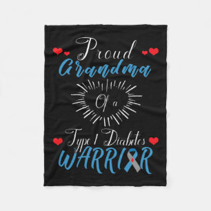 Manta Polar Abuela Orgullosa De Un Guerrero De La Diabetes De 