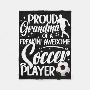 Manta Polar Abuela Orgullosa De Un Jugador De Fútbol Abuela Fú