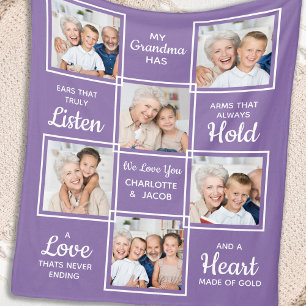 Manta Polar Abuela personalizada que te ama abuela 6 Foto