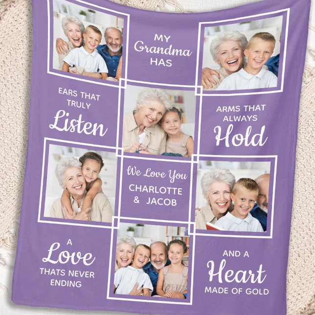 Manta Polar Abuela personalizada que te ama abuela 6 Foto (Subido por el creador)