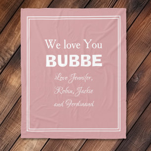 Manta Polar Abuela Personalizado Bubbe Nietos Abuelos Te Amas