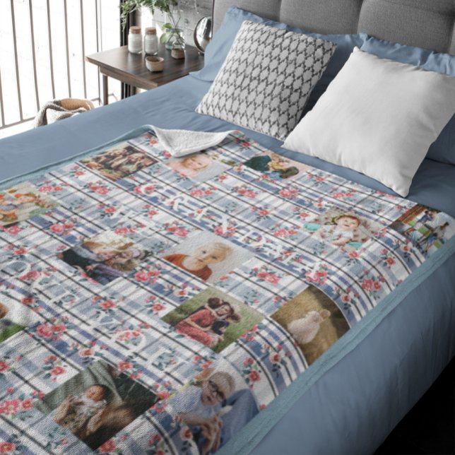Manta Polar Abuela que te queremos | Floral Quilt 14 Foto (Subido por el creador)