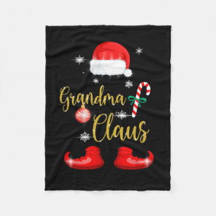 Manta Polar Abuela Santa Claus Navidades familiares divertidos