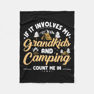 Manta Polar Abuelitos Y Abuelo De Camping
