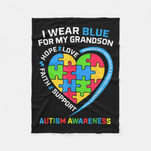 Manta Polar Abuelo Abuela Que Uso Azul Para El Autismo De Mi A