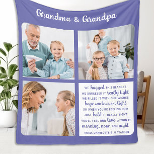 Manta Polar Abuelo abuelo moderno 3 Personalizados de foto abu