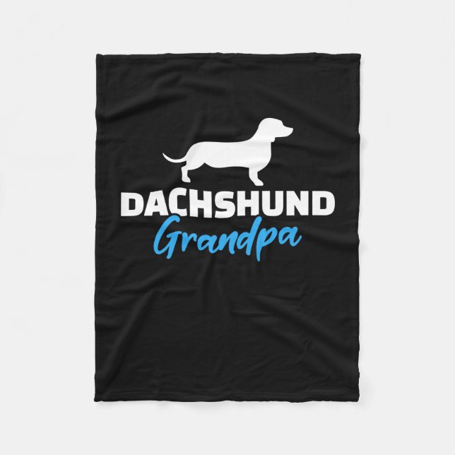 Manta Polar Abuelo de Dachshund (Anverso)
