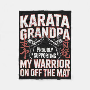 Manta Polar Abuelo de Karate apoyando a mi guerrero Karate Gra