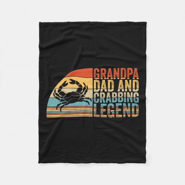 Manta Polar Abuelo Papá Y Leyenda De Crabbing (Anverso)