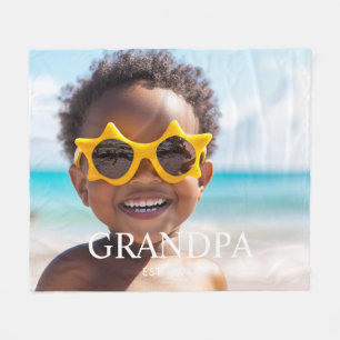 Manta Polar Abuelo Personalizado Estableció Foto Moderna