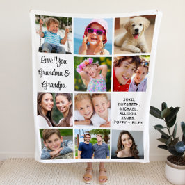 Manta Polar Abuelos 10 Collage de fotos