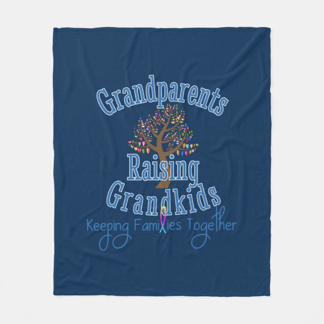 Manta Polar Abuelos criando nietos (Anverso)