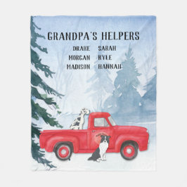 Manta Polar Abuelos de abuelo cosechan camionero rojo