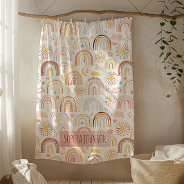 Manta Polar Abundantes arbustos coloridos y flores de margarit