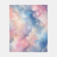 Aceite vibrante Pastel Azul rosa Resumen Arte