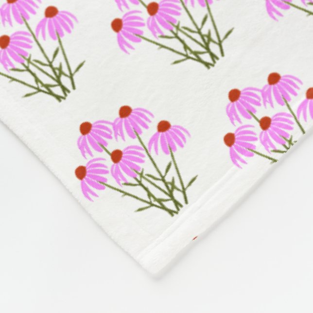 Manta Polar Acentos de Flor de Maíz Purpúrea (Esquina)