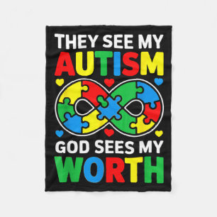 Manta Polar Aceptación del autismo para hombres mujeres niños 