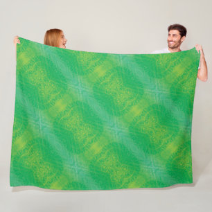 Manta Polar Aceptación   Medallones de Boho azul verde amarill