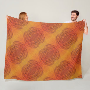 Manta Polar Aceptación   Medallones del Boho amarillo Naranja 