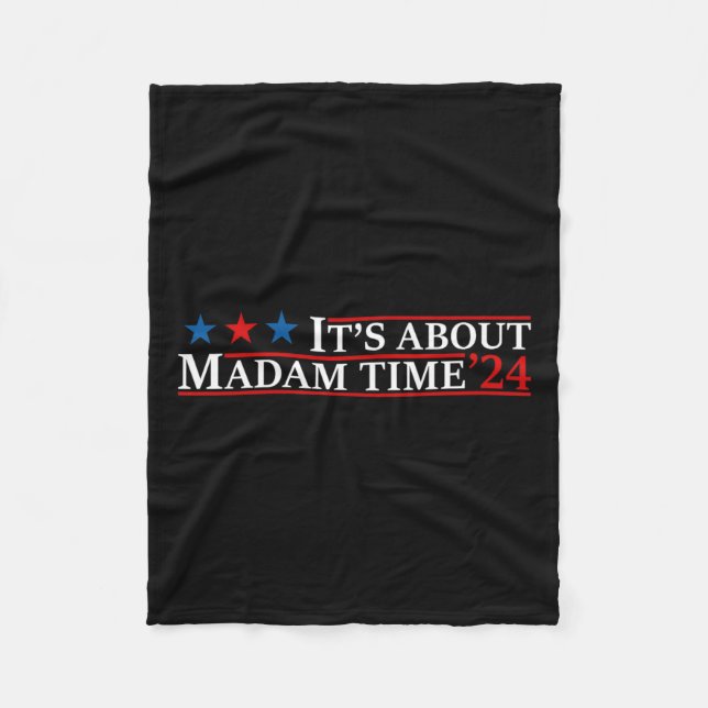 Manta Polar Acerca de Madam Time Harris 2024 Kamala Childless  (Anverso)