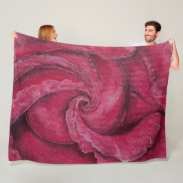 Manta Polar Acercamiento a la rosa roja