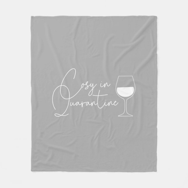 Manta Polar Acogedor en gris de vino de cuarentena (Anverso)