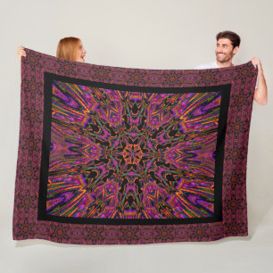 Manta Polar Acogedor estilo diurno bohemio negro