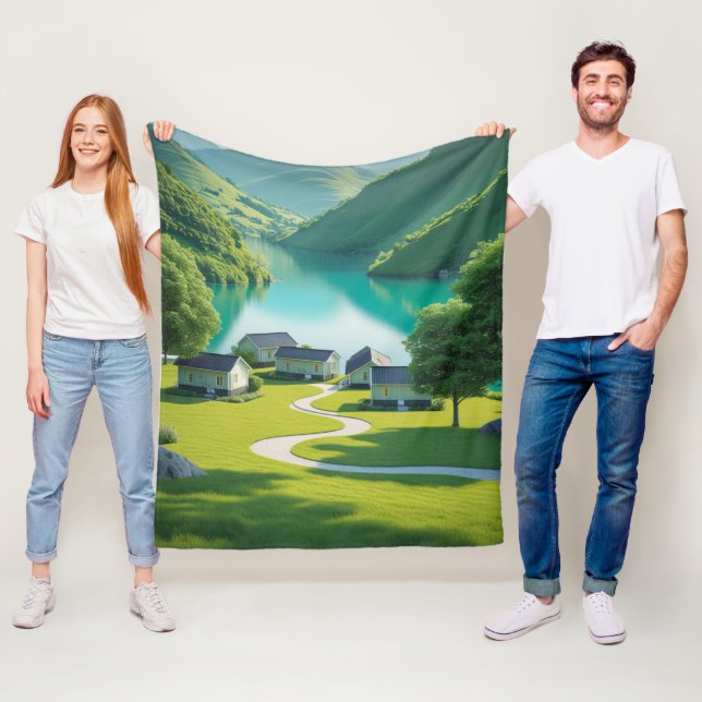 Manta Polar "Acogedor hasta las montañas - Naturaleza escénica (In situ)