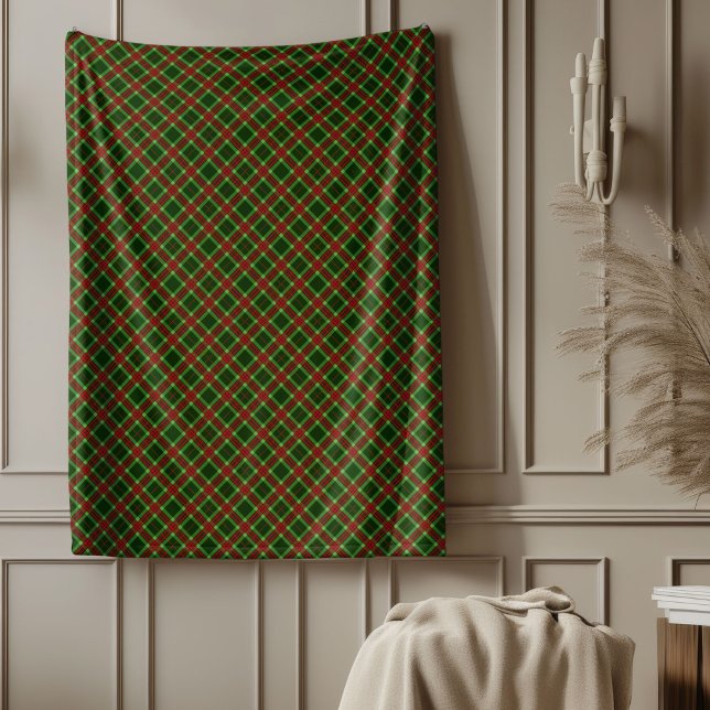 Manta Polar Acogedor Holiday Tartan Blanket para momentos fami (Cozy Holiday Tartan Blanket for Family Moments)